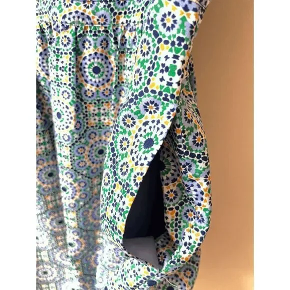 J Crew Factory Womens Fully Lined Summer Casual Slip Dress with pockets Green Pu - Picture 4 of 8